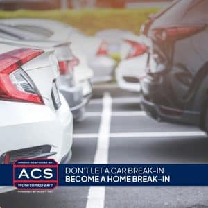 Cars parked in a lot - Don't Let a Car Break-In Become a Home Break-In